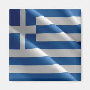 zGR002 Griechenland Waving Flag, Kühlschrank Magnet