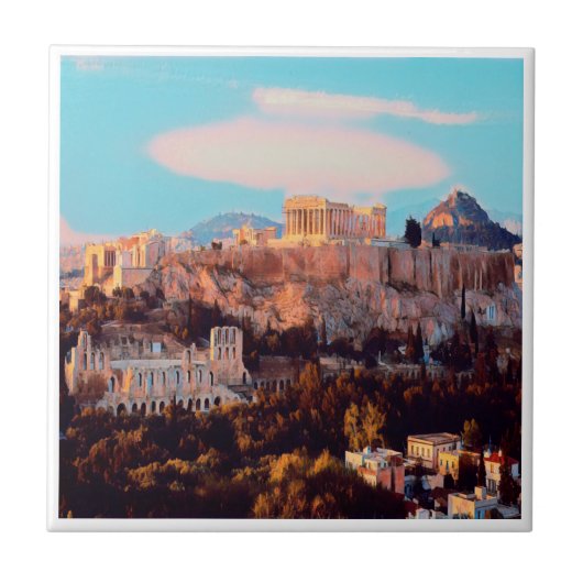 zGR009 ATHENS, Acropolis, Greece, Fliese (Vorderseite)