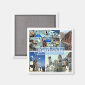 zGR019 SANTORINI, regaναρορίνης, Griechenland, Küh Magnet (Vorderseite/Rückseite)