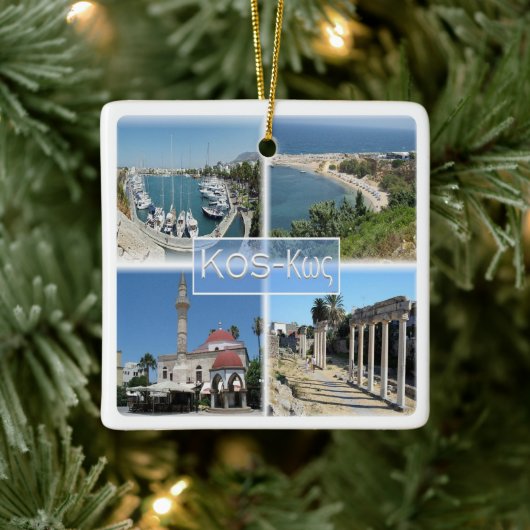 zGR020 Mosaik von KOS, Griechenland, Europa, Keramikornament (Baum)