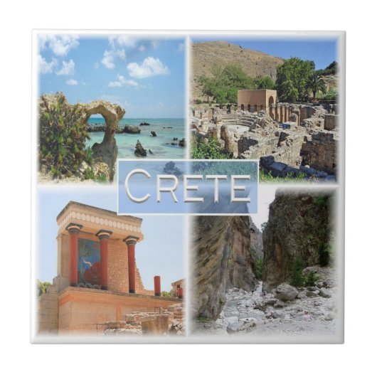 zGR021 Potpourri von CRETE, Griechenland, Fliese (Vorderseite)