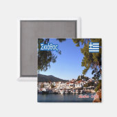 zGR030 SKIATHOS Griechenland. Kühlschrank Magnet (Vorderseite/Rückseite)