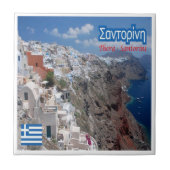 zGR033 SANTORINI Thera, Griechenland, Fliese (Vorderseite)