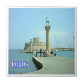 zGR036 RHODES, Griechenland Fliese (Vorderseite)