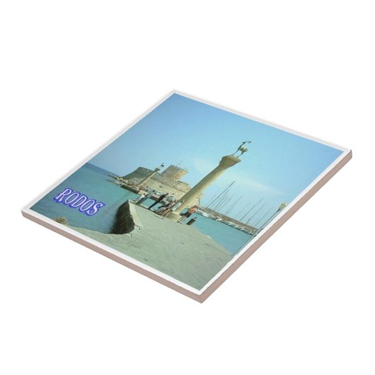 zGR036 RHODES, Griechenland Fliese (Seite)