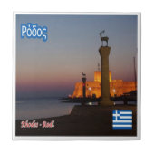 zGR037 RHODES, Griechenland Fliese (Vorderseite)