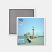 zGR038 RHODES, Griechenland, Kühlschrank Magnet (Vorderseite/Rückseite)