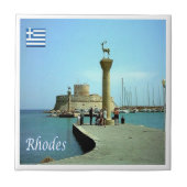 zGR039 RHODES, Griechenland, Fliese (Vorderseite)