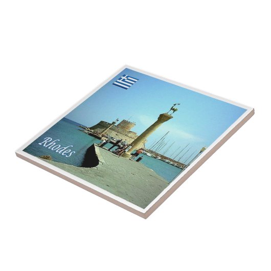 zGR039 RHODES, Griechenland, Fliese (Seite)