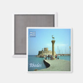 zGR039 RHODES, Griechenland, Kühlschrank Magnet (Vorderseite/Rückseite)