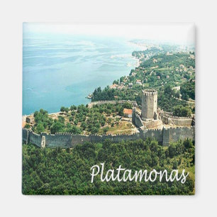 zGR041 PLATAMONAS, Griechenland, Kühlschrank Magnet