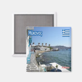 zGR050 MYKONOS - Greece - Fridge Magnet (Vorderseite/Rückseite)