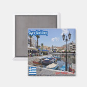 zGR063 CRETA Agios Nikolaos, Griechenland, Kühlsch Magnet (Vorderseite/Rückseite)