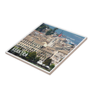 zGR064 CORFU Kerkyra, Griechenland, Fliese