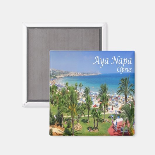 zGR065 ZYPERN - AYA NAPA - Griechenland - Kühlschr Magnet (Vorderseite/Rückseite)