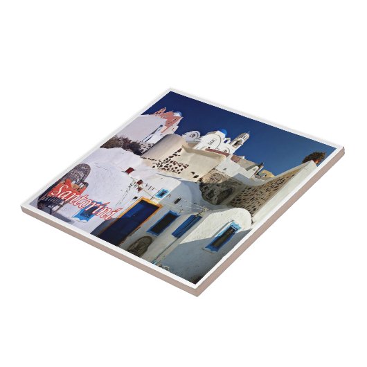 zGR071 SANTORINI Thera, Griechenland, Fliese (Seite)