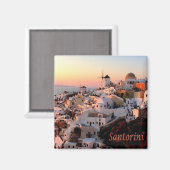 zGR077 SANTORINI - Oia Sunset - Griechenland - Küh Magnet (Vorderseite/Rückseite)