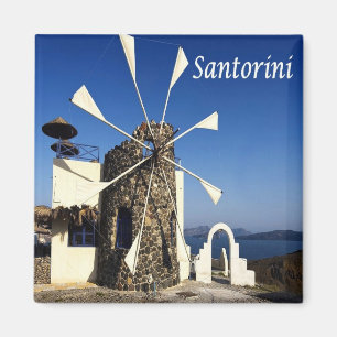 zGR080 SANTORINI, Windmill, Griechenland, Kühlschr Magnet