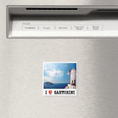 zGR086 SANTORINI, I Liebe, Griechenland, Kühlschra Magnet (In Situ (Geschirrspüler))
