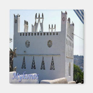 zGR098 MYKONOS, Taubenturmteco, Griechenland, Kühl Magnet