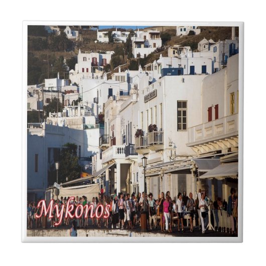 zGR105 MYKONOS Panorama, Griechenland, Fliese (Vorderseite)
