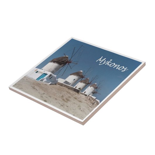 zGR109 MYKONOS, Windmills, Fliese (Seite)