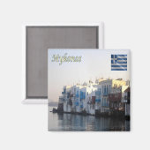 zGR115 MYKONOS, Chora, Griechenland, Kühlschrank Magnet (Vorderseite/Rückseite)