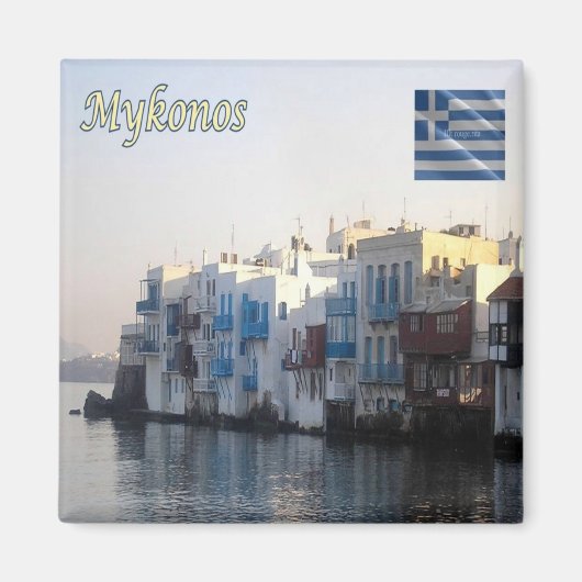 zGR115 MYKONOS, Chora, Griechenland, Kühlschrank Magnet (Vorne)