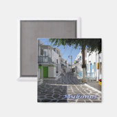 zGR116 MYKONOS, Chora. Griechenland, Kühlschrank Magnet (Vorderseite/Rückseite)