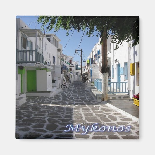 zGR116 MYKONOS, Chora. Griechenland, Kühlschrank Magnet (Vorne)