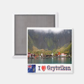 zGS008 GRYTVIKEN I Liebe, South Georgia S.S. Kühls Magnet (Vorderseite/Rückseite)