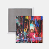 zGT006 CHICHICASTENANGO, Guatemala, Markt, Kühlsch Magnet (Vorderseite/Rückseite)