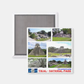 zGT009 TIKAL N.P. Mosaic, Guatemala, Kühlschrank Magnet (Vorderseite/Rückseite)