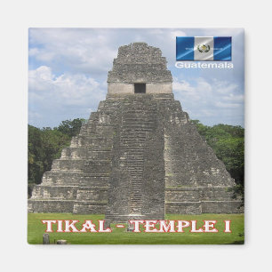 zGT010 TIKAL N.P. Temple I, Guatemala, Kühlschrank Magnet