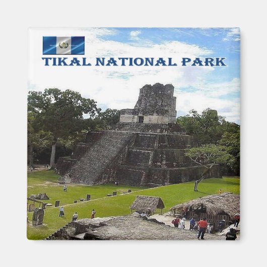 zGT016 TIKAL Nationalpark, Guatemala, Kühlschrank Magnet (Vorne)