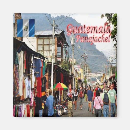 zGT018 GUATEMALA, Panajachel Market, Kühlschrank Magnet (Vorne)