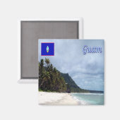zGU011 GUAM, Strand, Meerblick, Ozeanien, Kühlschr Magnet (Vorderseite/Rückseite)
