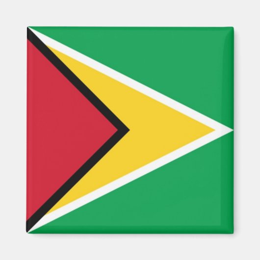 zGY001 GUYANA FLAG, Amerika, Kühlschrank Magnet (Vorne)