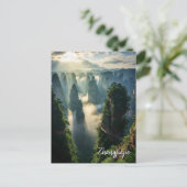 Zhangjiajie Hunan China Travel Postkarte (Stehend Vorderseite)