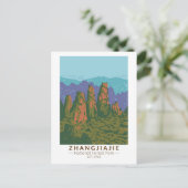 Zhangjiajie National Forest China Wandern Ristoran Postkarte (Stehend Vorderseite)