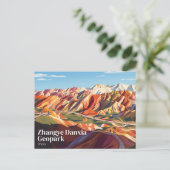 Zhangye Danxia Geopark China Postkarte (Stehend Vorderseite)