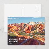 Zhangye Danxia Geopark China Postkarte (Vorne/Hinten)