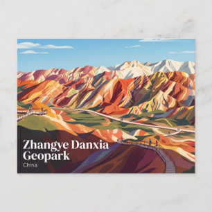 Zhangye Danxia Geopark China Postkarte