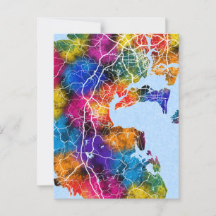 Zhanjiang China Stadtplan Postkarte