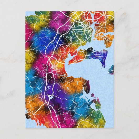 Zhanjiang China Stadtplan Postkarte (Vorderseite)
