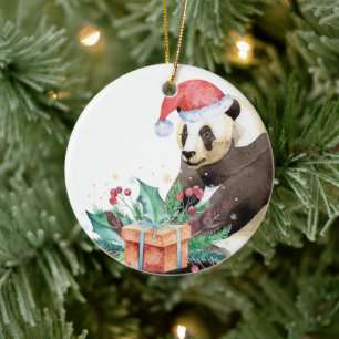 Zhen Zhen, die Panda Weihnachten Keramik Ornament