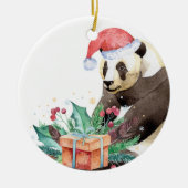 Zhen Zhen, die Panda Weihnachten Keramik Ornament (Vorne)