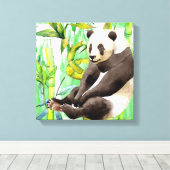 Zhen Zhen über die Panda auf Bamboo Leinwanddruck (Insitu (Holzboden))