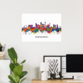 Zhengzhou China Skyline Poster (Heimbüro)