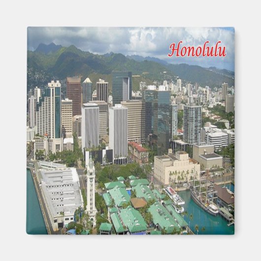 zHI003 HONOLULU, HAWAII, Ozeanien, Kühlschrank Magnet (Vorne)